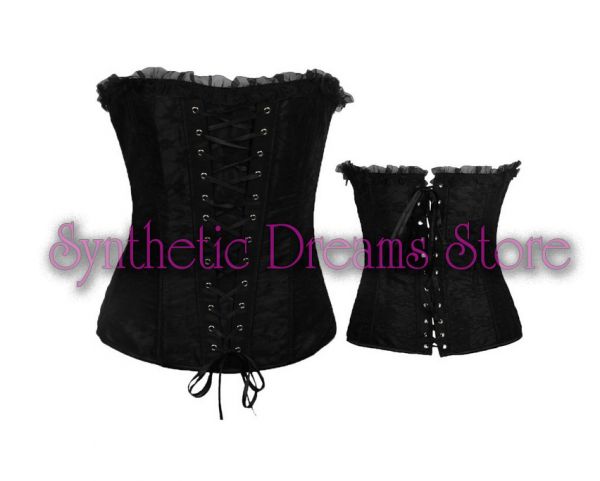 0005 - Corset Renda Preto