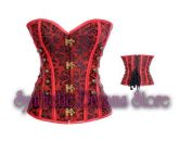 0009 - Corset Steampunk Vermelho