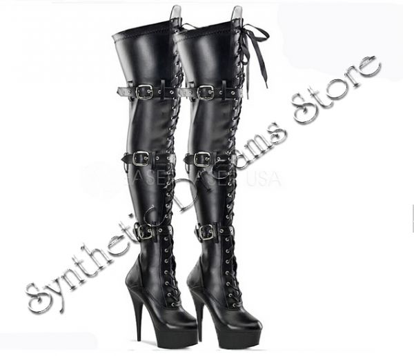 0012 - Bota 7/8 Gothic Fetish Couro
