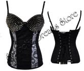 0035 - Corset Overbust Spike Skull