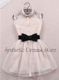 0005 - Vestido Puff Doll Creme