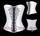 0027 - Corset Overbust Flower Paisley
