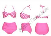 0002 - Biquini Polka Simple Rosa