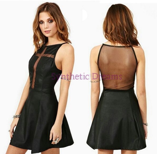 Vestido Leather Cross