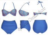 0002 - Biquini Polka Simple Azul