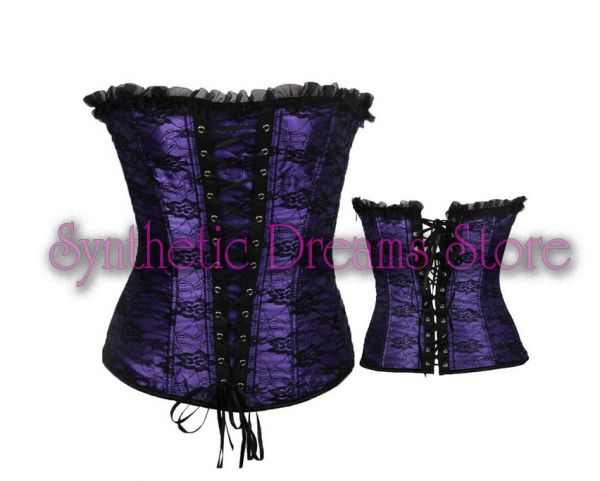 0005 - Corset Renda Roxo