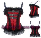 0026 - Corset Europe Renaissance Vermelho