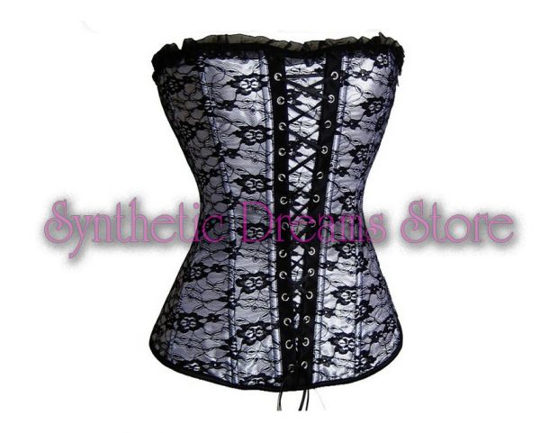 0005 - Corset Renda Branco