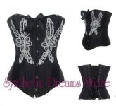 0028 - Corset Overbust Flower Sequin