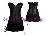 0004 - Corset e Saia de Couro com Lace up
