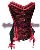 0022 - Corset Overbust Exquisite Valentine Vermelho
