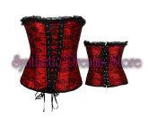 0005 - Corset Renda Vermelho