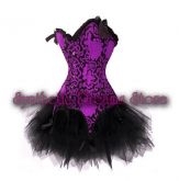 0010 - Corset e Saia Elegant Charmi Rosa