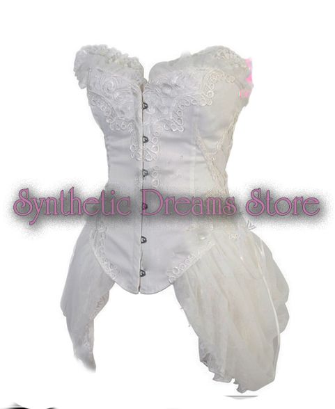 0017 - Corset Vintage Lace Branco