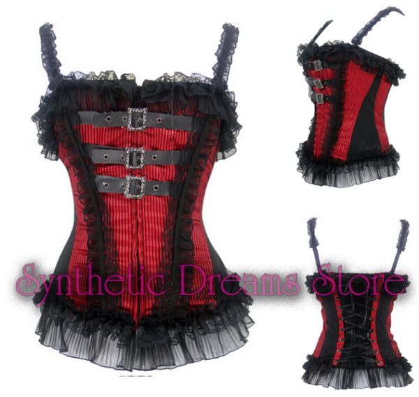 0026 - Corset Europe Renaissance Vermelho